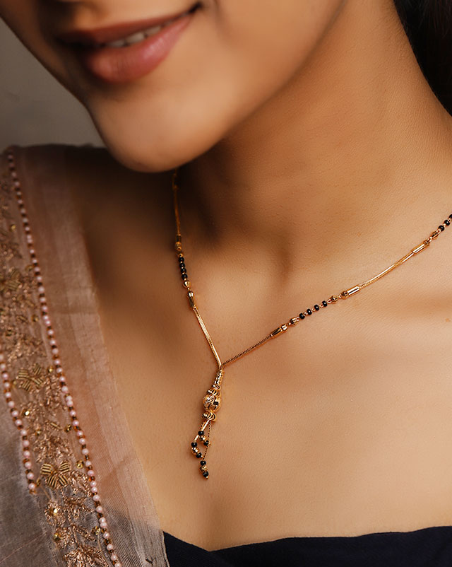 Gold Mangalsutra 22 Karat Yellow Gold Advika 22KT Gold Mangalsutra