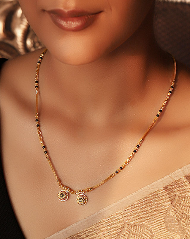 Gold Mangalsutra 22 Karat Yellow Gold Bhavna 22KT Gold Mangalsutra
