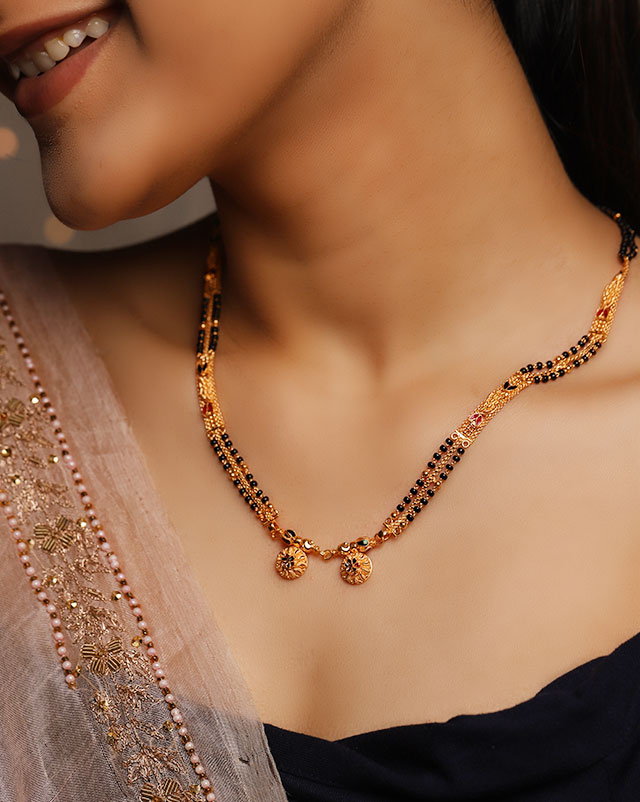 Gold Mangalsutra 22 Karat Yellow Gold Brinda 22Kt Gold Mangalsutra