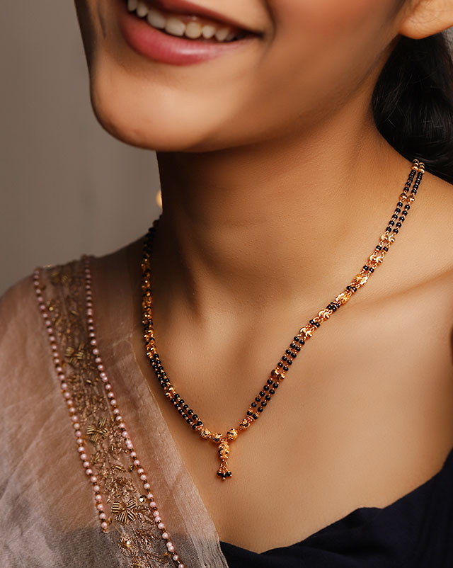 Gold Mangalsutra 22 Karat Yellow Gold Chetra 22KT Gold Mangalsutra