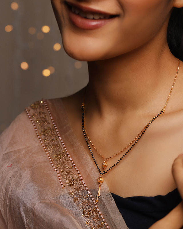 Gold Mangalsutra 22 Karat Yellow Gold Yasmin 22Kt Gold Mangalsutra