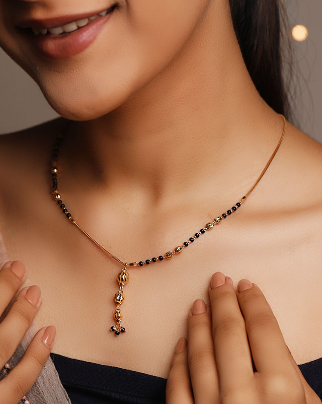 Gold Mangalsutra 22 Karat Yellow Gold Kamya 22KT Gold Mangalsutra