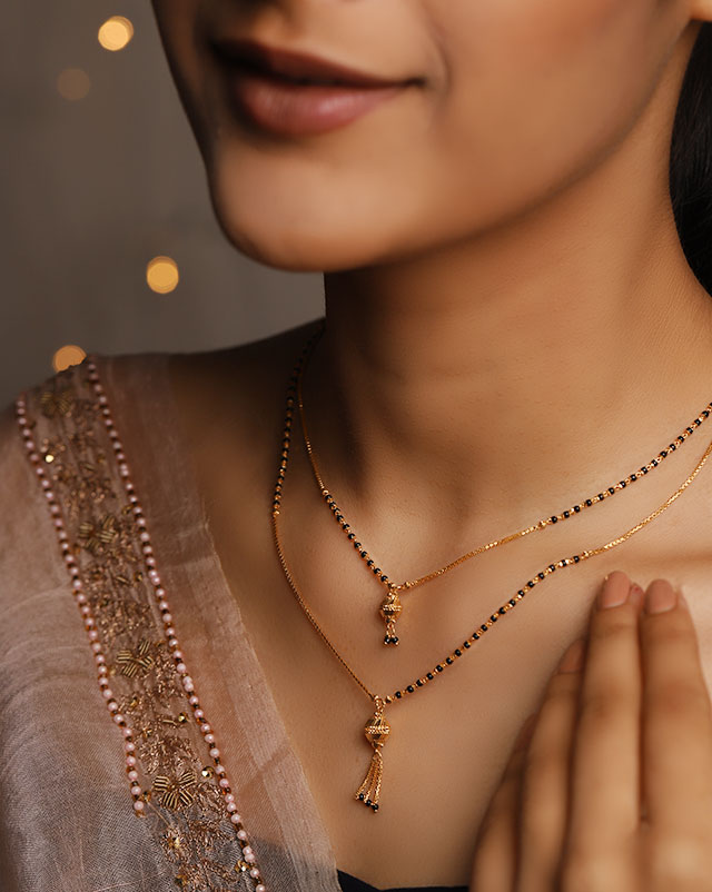 Gold Mangalsutra 22 Karat Yellow Gold Lopa 22KT Gold Mangalsutra