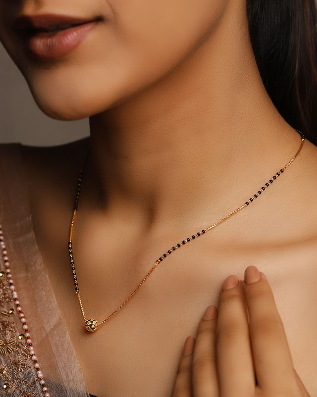 Gold Mangalsutra 22 Karat Yellow Gold Daksha 22Kt Gold Mangalsutra