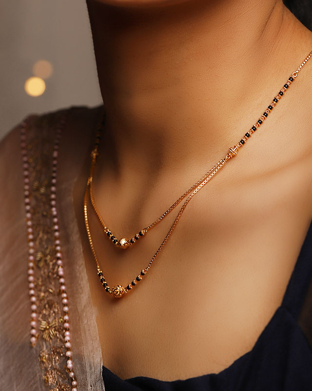 Gold Mangalsutra 22 Karat Yellow Gold Faiza 22Kt Gold Mangalsutra