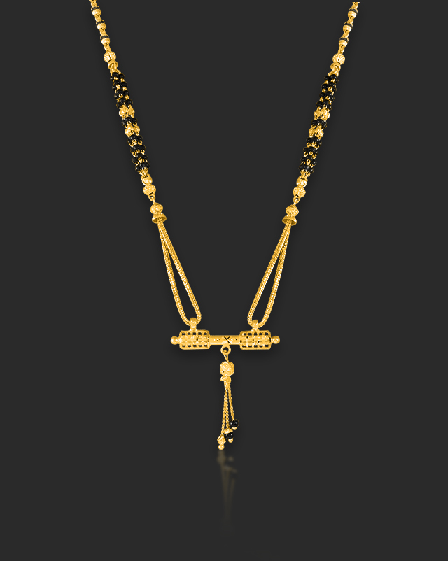 Gold Mangalsutra 22 Karat Yellow Gold Mahek 22 Karat Gold Mangalsutra