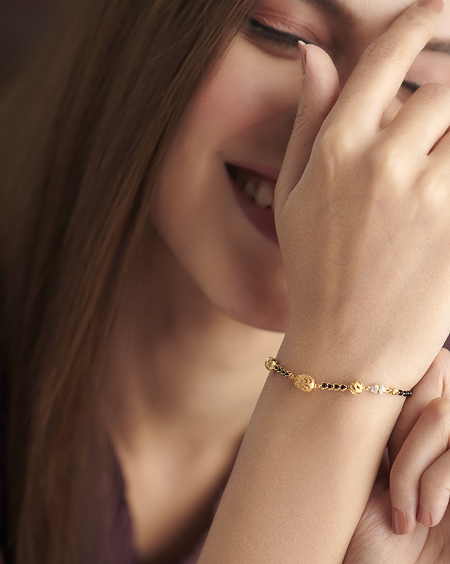Aranya 22KT Gold Mangalsutra Bracelets Aranya 22KT Gold Mangalsutra Bracelets