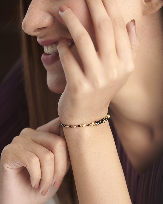 Kheshvi 22KT Gold Mangalsutra Bracelets Kheshvi 22KT Gold Mangalsutra Bracelets