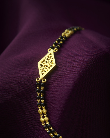 Gold Bracelets 22 Karat Yellow Gold Stutika 22Kt Gold Delicate Mangalsutra Bracelet