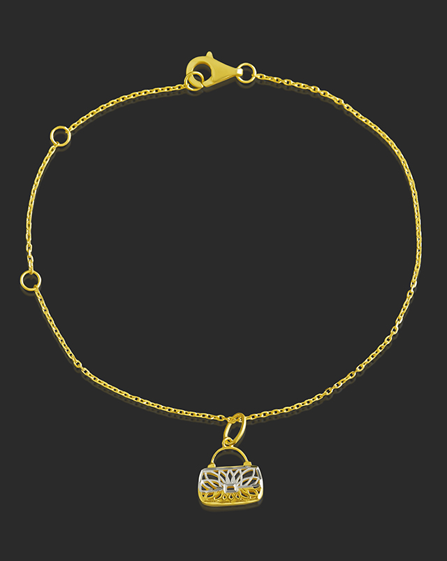 Liliyana 22Kt Gold Matching Set, Charm Bracelet