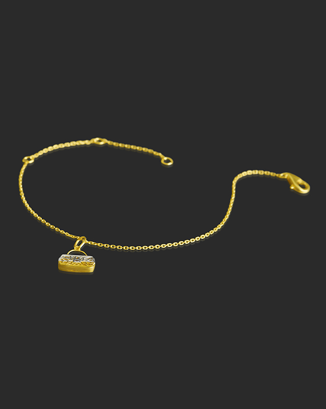 Liliyana 22Kt Gold Matching Set, Charm Bracelet