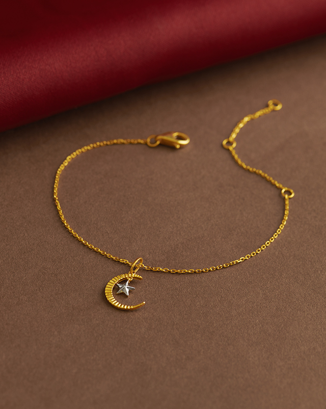 Gold Bracelets 22 Karat Yellow Gold Lianna 22Kt Gold Matching Set, Charm Bracelet