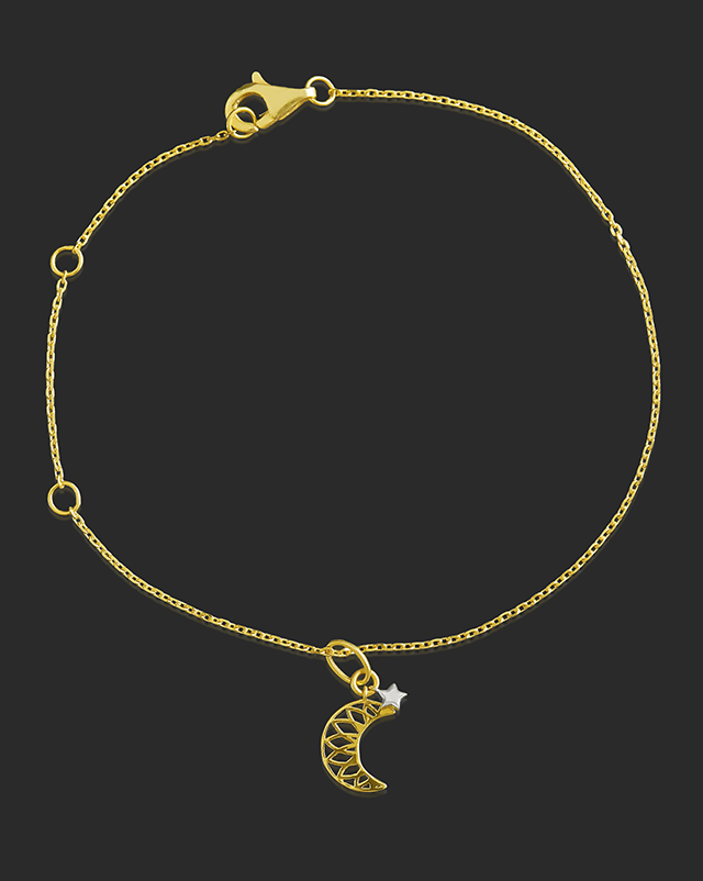 Kaveeya 22Kt Gold Matching Set, Charm Bracelet