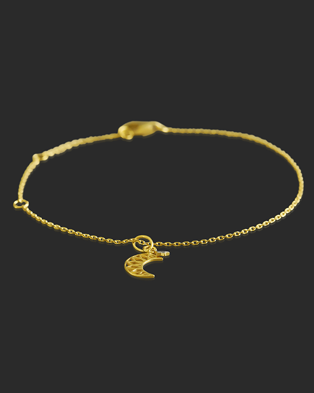 Kaveeya 22Kt Gold Matching Set, Charm Bracelet