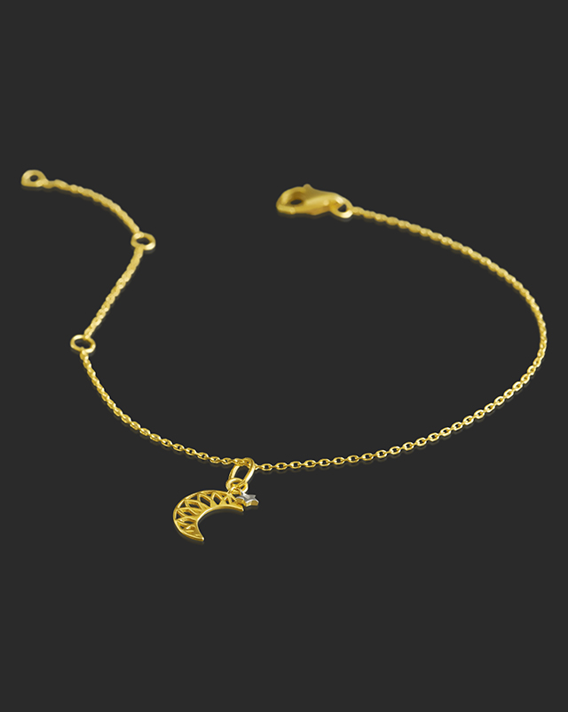 Kaveeya 22Kt Gold Matching Set, Charm Bracelet