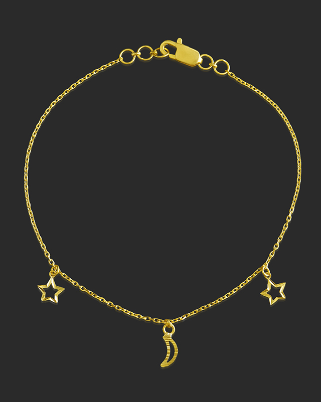 Sanya 22Kt Gold Matching Set, Charm Bracelet