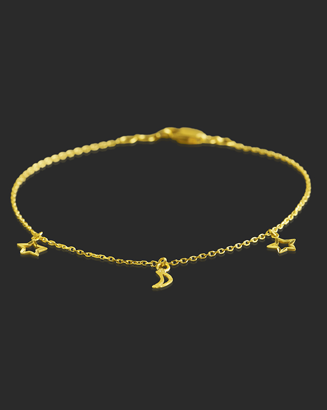 Sanya 22Kt Gold Matching Set, Charm Bracelet