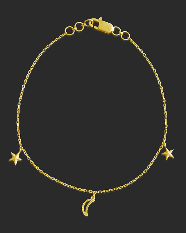 Sanya 22Kt Gold Matching Set, Charm Bracelet