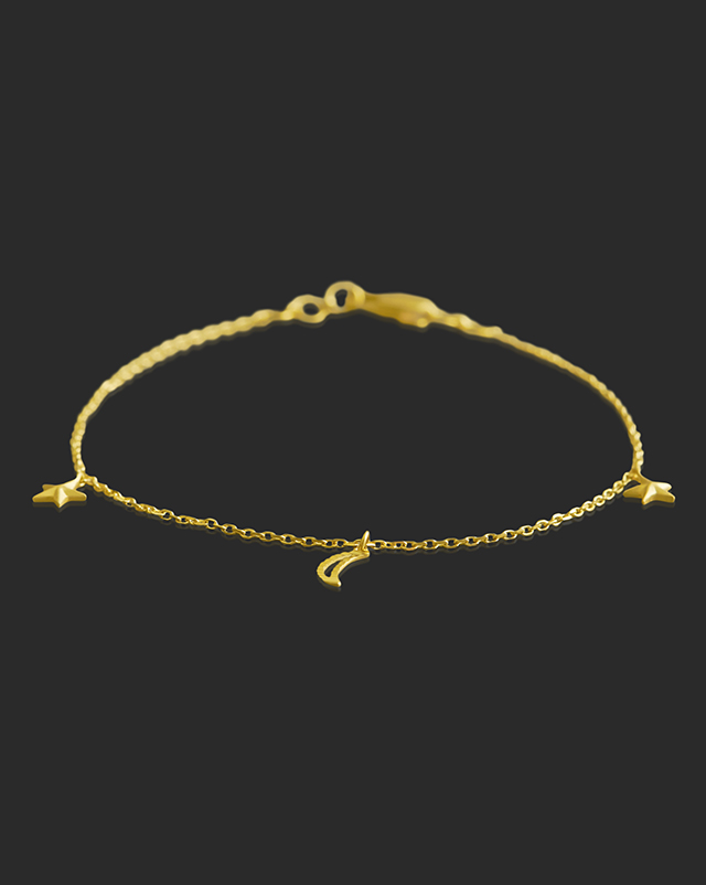 Sanya 22Kt Gold Matching Set, Charm Bracelet