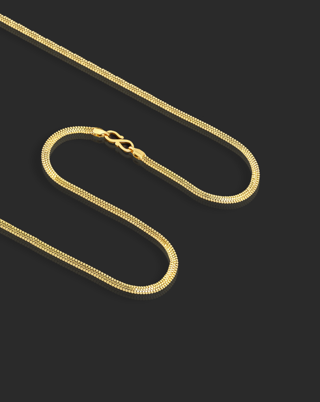 Box and Ball 22Kt Gold Chain