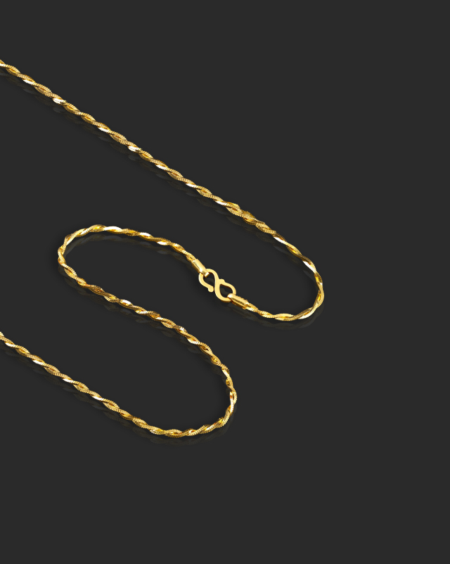 Fancy Twirl 22Kt Gold Chain