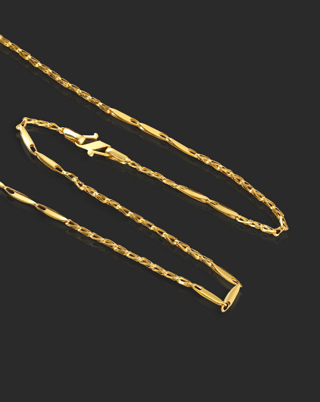 Fancy Marquise 22Kt Gold Chain