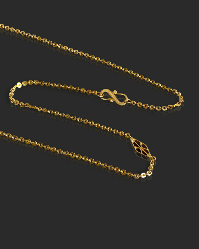 Gold Chains 22 Karat Yellow Gold Edgy Cable 22Kt Gold Chain