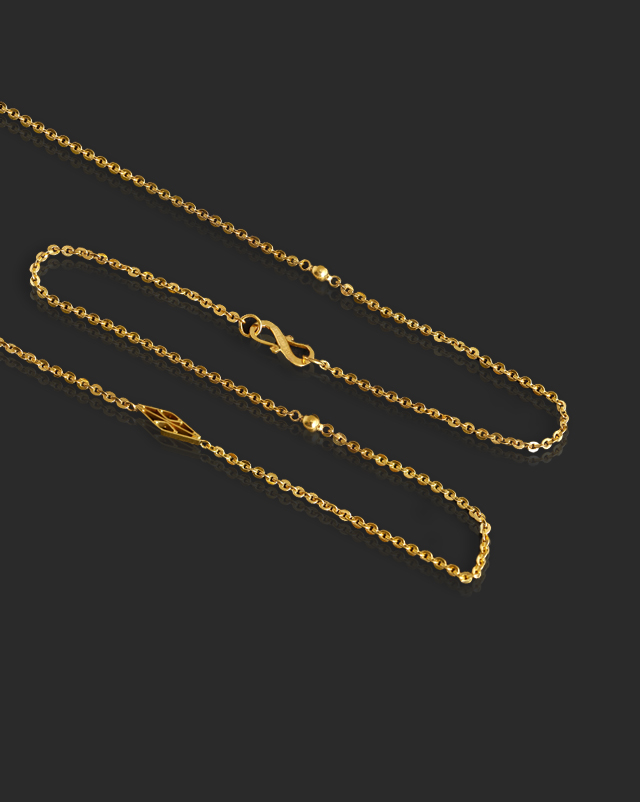 Fancy Cable 22Kt Gold Chain