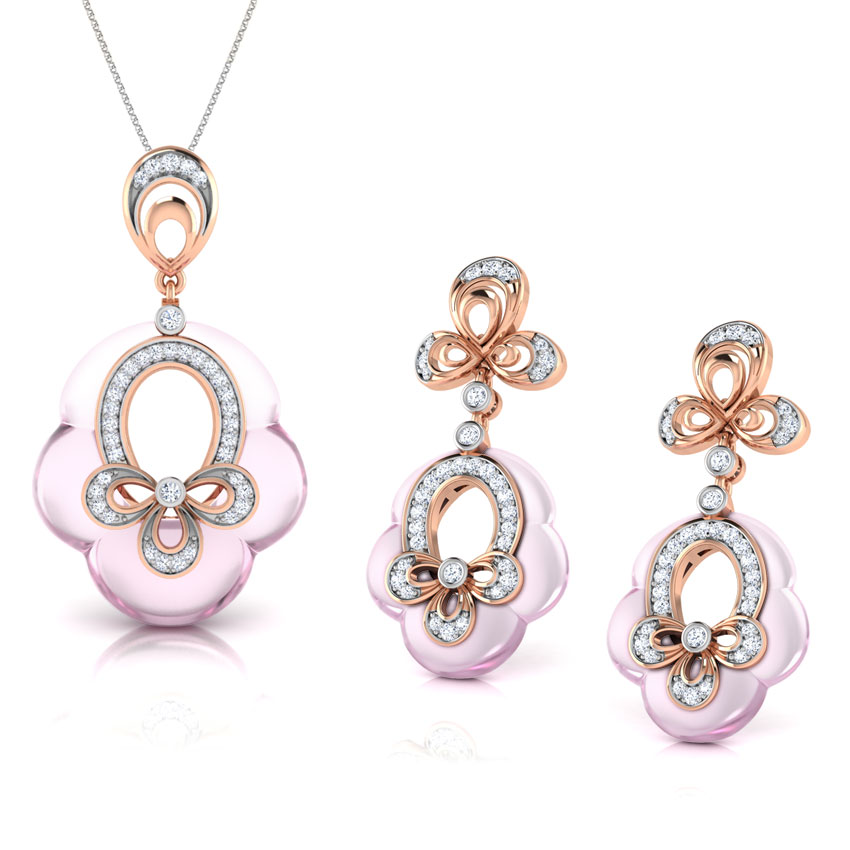 Cyndy Rose Quartz Matching Set