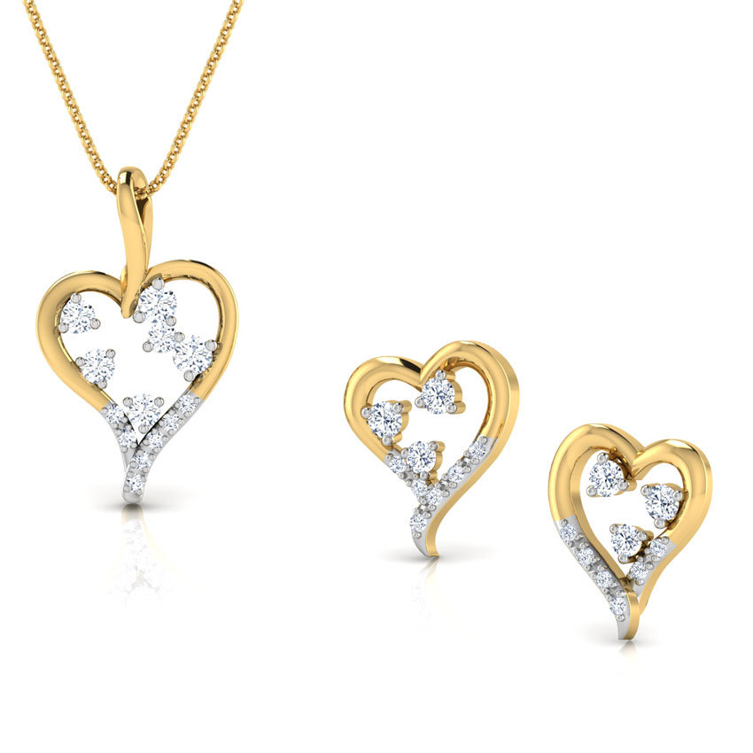 Bejewelled Heart Matching Set