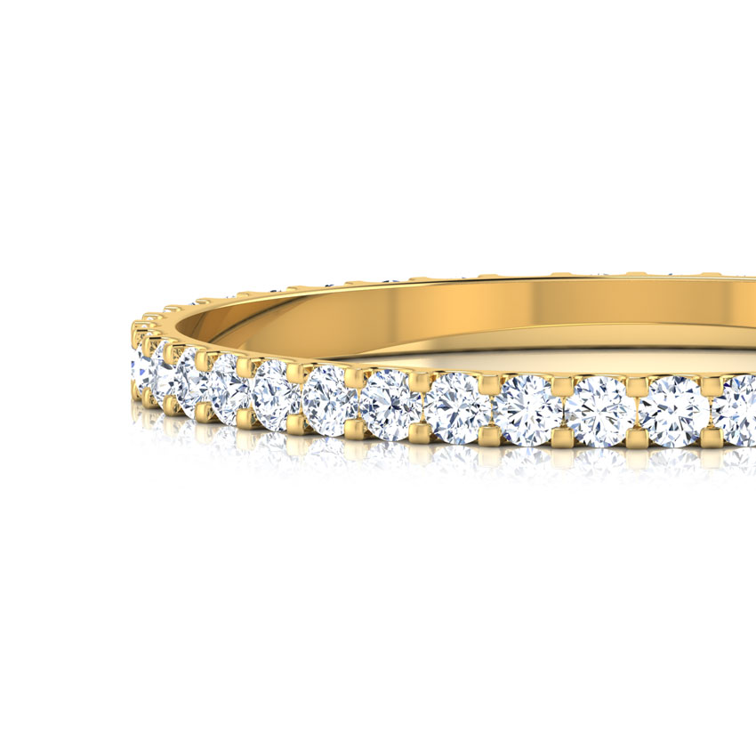 Solitaire Bangles 18 Karat Yellow Gold Nura Flash Solitaire Bangle