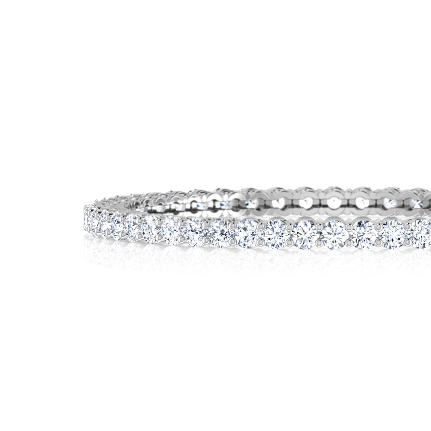 Solitaire Bangles 18 Karat White Gold Gleam Solitaire Bangle