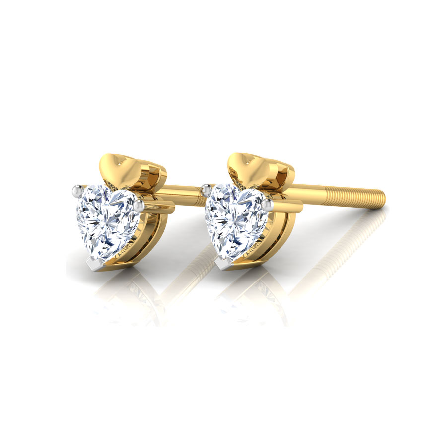 Aura Solitaire Stud Earrings