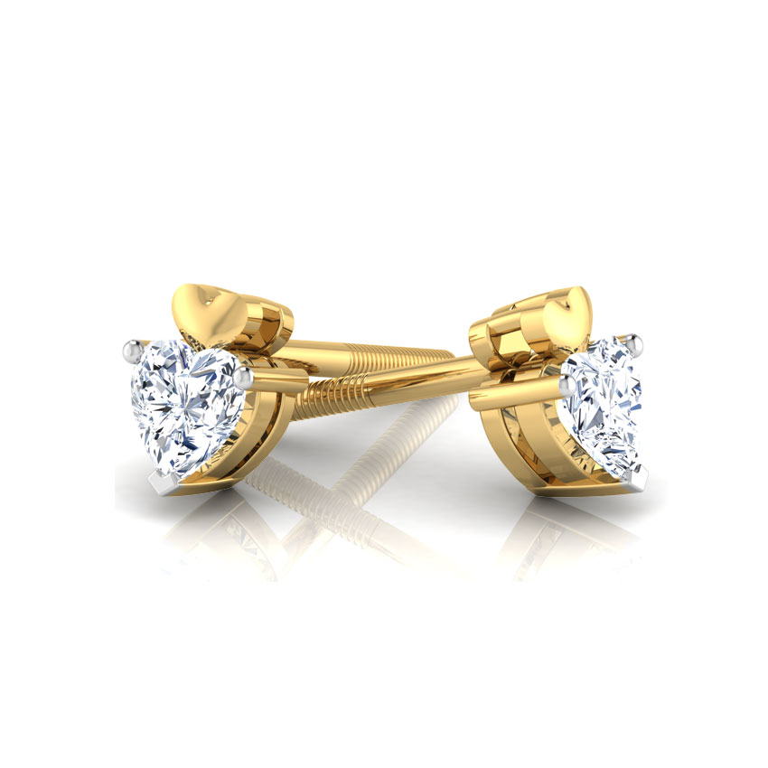 Aura Solitaire Stud Earrings