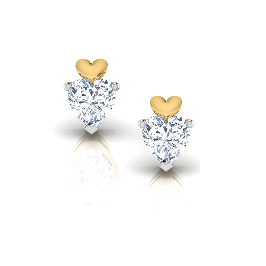 Aura Solitaire Stud Earrings
