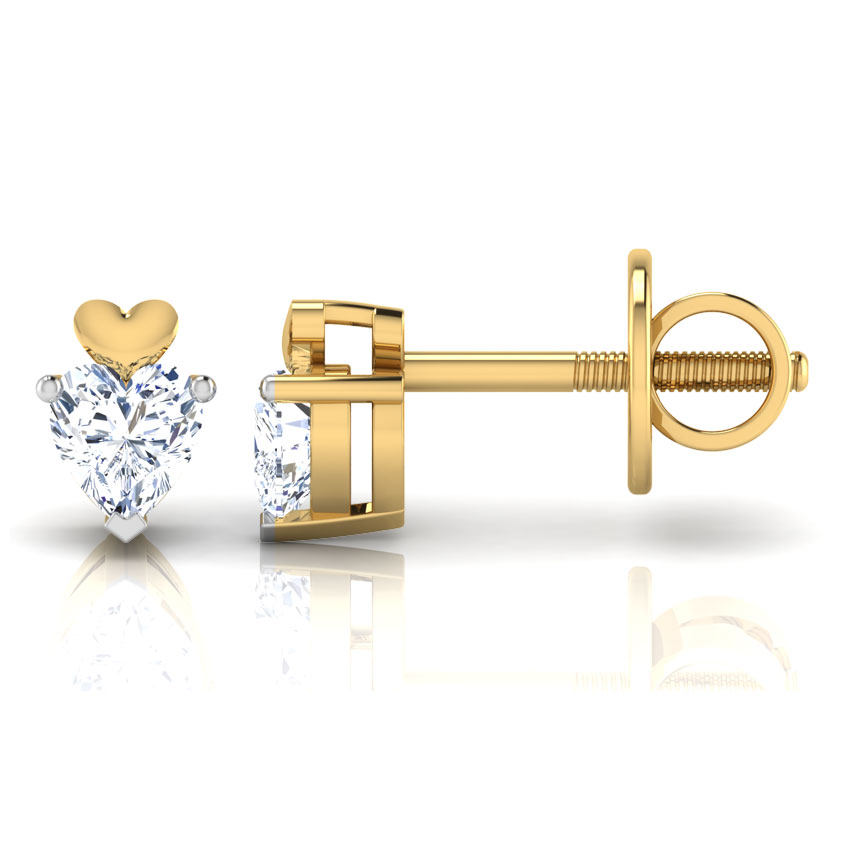 Aura Solitaire Stud Earrings