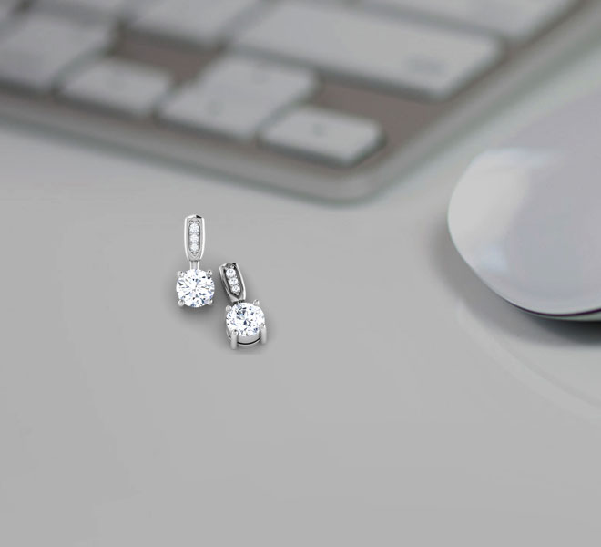 Solitaire Drop Earrings