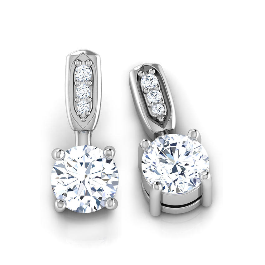 Solitaire Drop Earrings