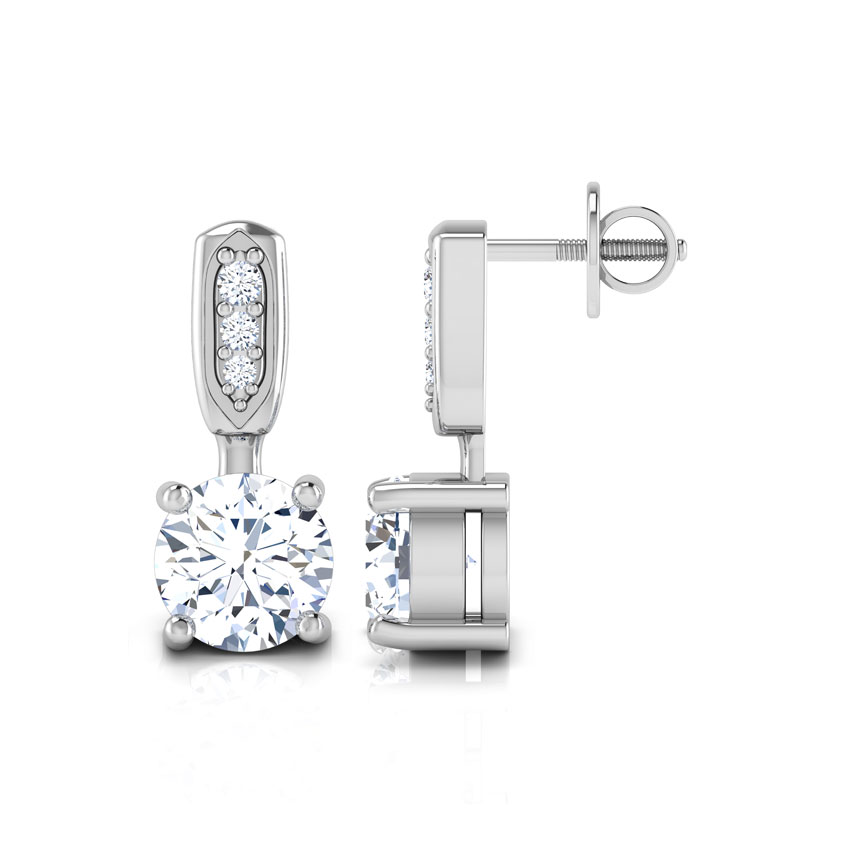 Solitaire Drop Earrings