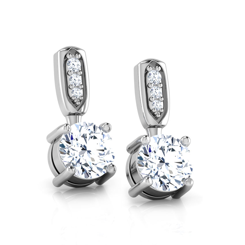 Solitaire Drop Earrings