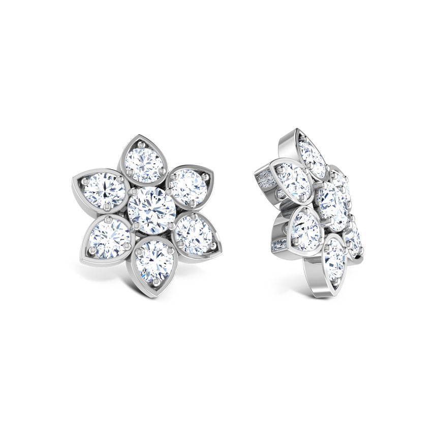 Contemporary Seven-Stone Studs