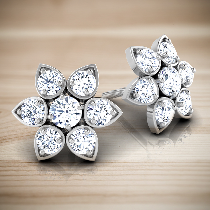 Contemporary Seven-Stone Studs