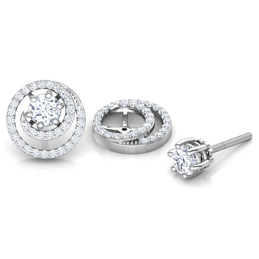Swirl Detachable Solitaire Earrings