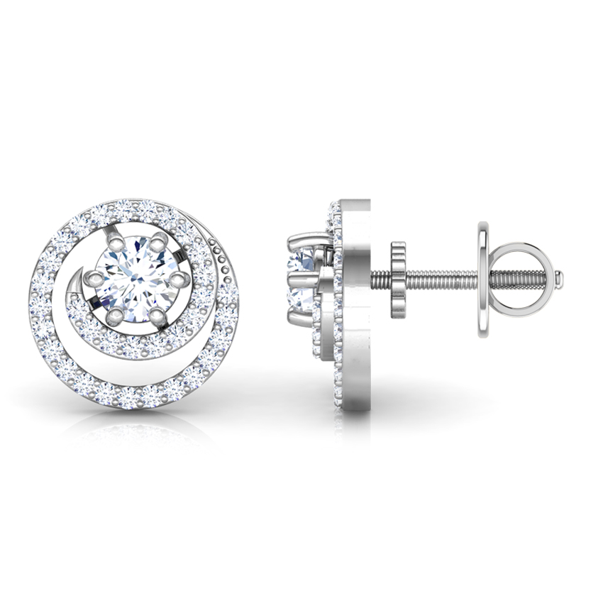 Swirl Detachable Solitaire Earrings