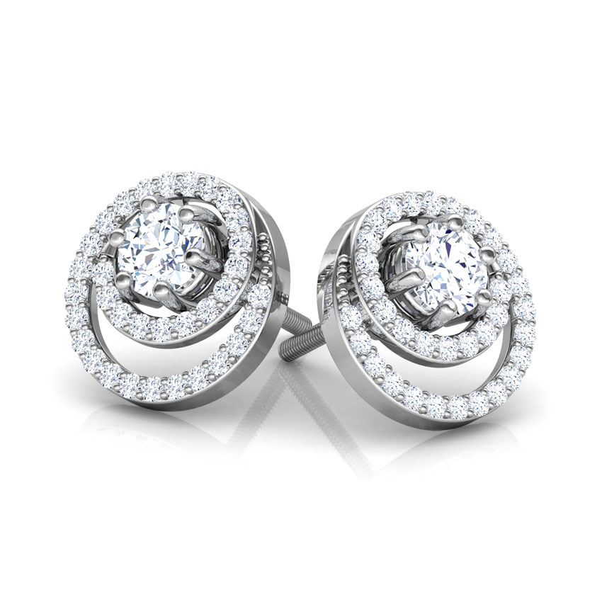 Swirl Detachable Solitaire Earrings