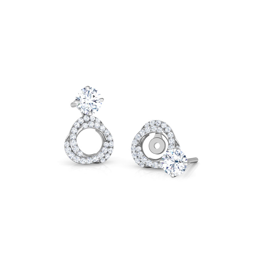 Twinkle Swerve Solitaire Stud Earrings