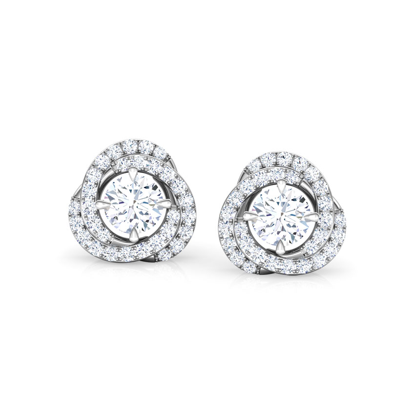 Twinkle Swerve Solitaire Stud Earrings