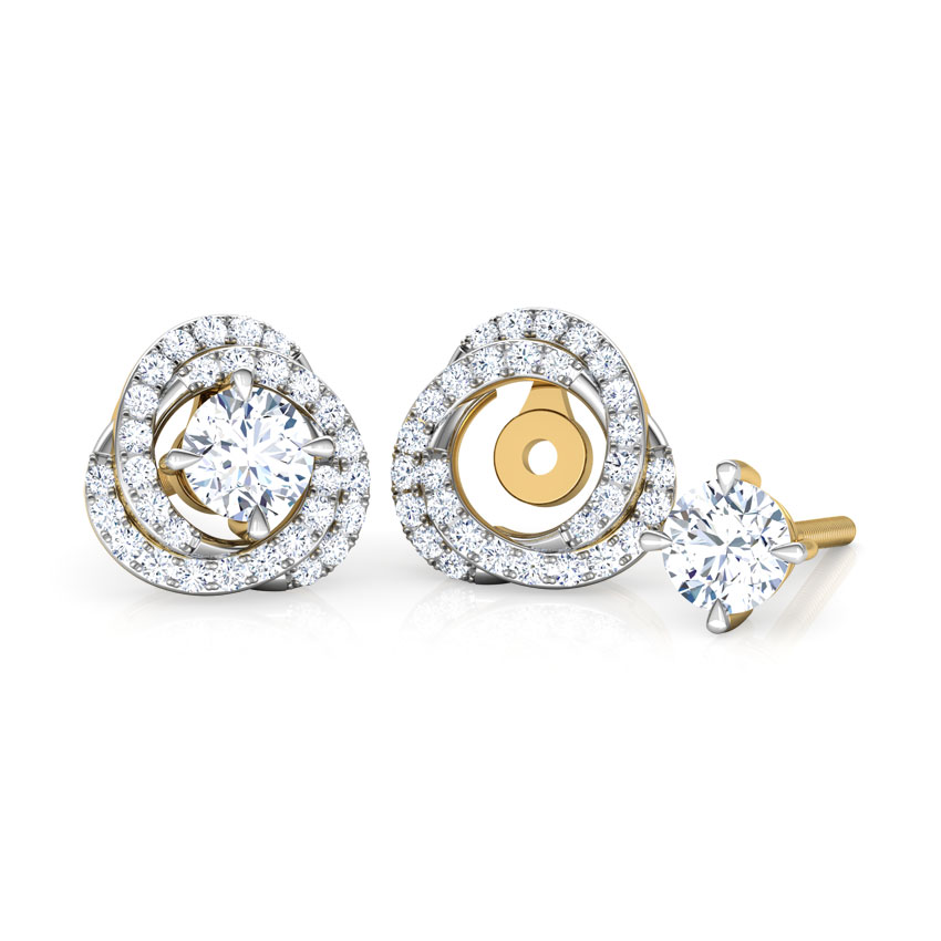 Twinkle Swerve Solitaire Stud Earrings