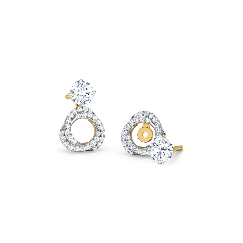 Twinkle Swerve Solitaire Stud Earrings