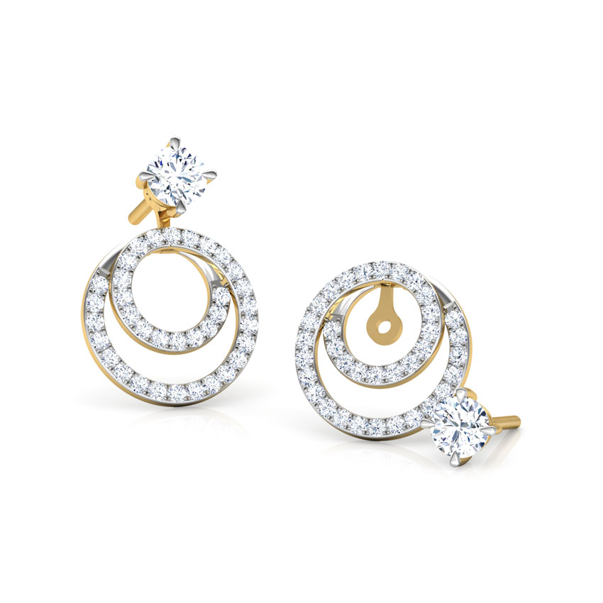 Shimmer Encircle Solitaire Stud Earrings